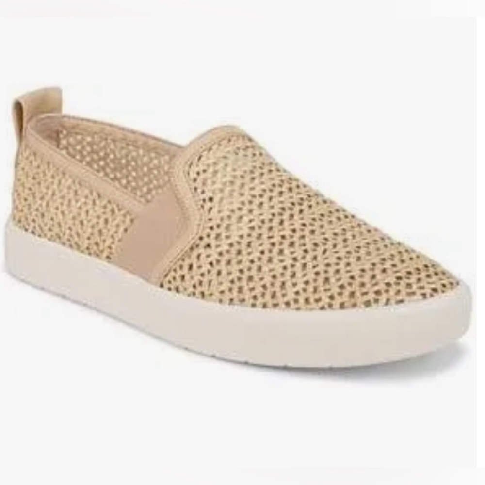 Vince Tan Woven Slip-On Sneakers